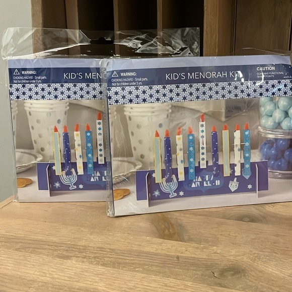 Set of 2 Kid’s Menorah Kit Crafts Hanukkah Chanukah 2020 - Picture 1 of 6